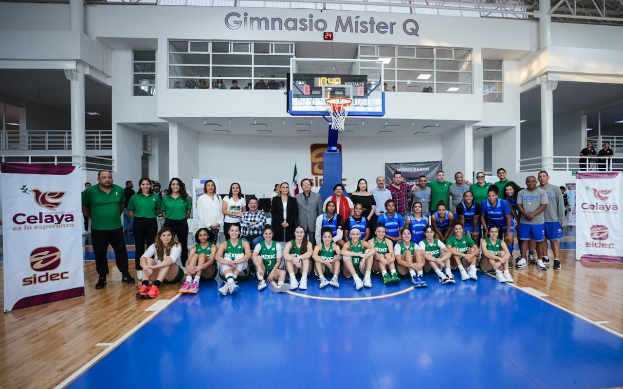 JUGARON EN CELAYA LAS SELECCIONES DE BÁSQUETBOL FEMENIL, MÉXICO ANTE REPÚBLICA DOMINICANA.