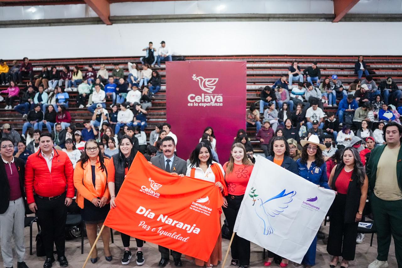 MUNICIPIO DE CELAYA Y TECNOLGÓGICO DE ROQUE CONMEMORAN EL DÍA NARANJA