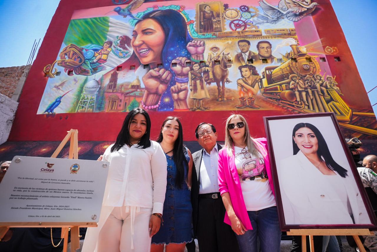DEVELAN PLACA Y MURAL EN HONOR A GISELA GAYTÁN Y MUJERES QUE HAN ENTREGADO SU VIDA POR LA DEMOCRACIA